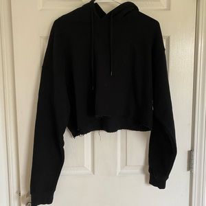 Urban Outfitter’s Out from Under’ Black Cropped Hoodie Sweatshirt - Size M